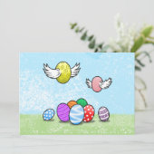 Invitation Voler les oeufs de Pâques (Debout devant)