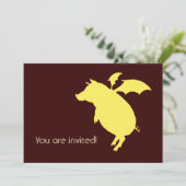 Invitation Voler porcin (Debout devant)