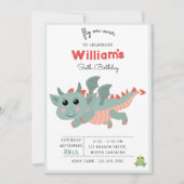 Invitation Voler sur Dragon Boy Anniversaire de enfant Party (Devant)