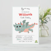 Invitation Voler sur Dragon Boy Anniversaire de enfant Party (Debout devant)