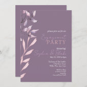 Invitation Volet violet rose et violet (Devant / Derrière)