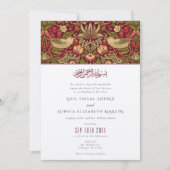 Invitation Voleur musulman de fraises rouges Mariage islamiqu (Devant)