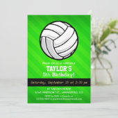 Invitation Volley-ball; Neon Green Stripes (Debout devant)