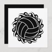 Invitation volley-ball tribal (Devant / Derrière)