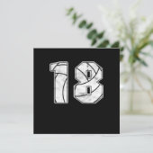 Invitation Volleyball 18 e Anniversaire Célébration Sport Cad (Debout devant)