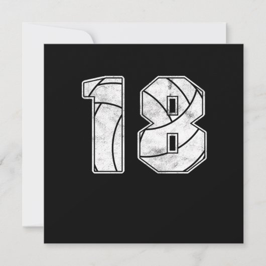 Invitation Volleyball 18 e Anniversaire Célébration Sport Cad (Devant)