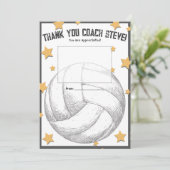 Invitation Volleyball coach gift card holder thank you (Debout devant)