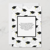 Invitation Volleyball Graduation Sports Noir Blanc (Dos)