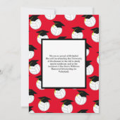 Invitation Volleyball Graduation Sports Rouge (Dos)