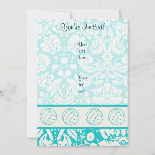 Invitation Volleyball; Très Turquoise (Devant)