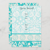 Invitation Volleyball; Très Turquoise (Devant / Derrière)