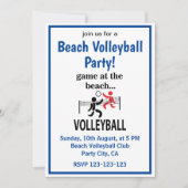 Invitation Volleyball Volleyball de plage (Devant)