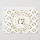 Invitation volleyballs or muet motif filles anniversaire (Dos)