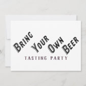 Invitation Vols de dégustation de bière Apportez votre propre (Dos)