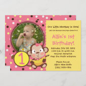 Invitation VONT les BANANES - petite FILLE d'invitations de (Devant / Derrière)