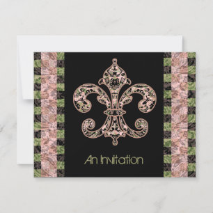 Invitation Voodoo Fleur de lis