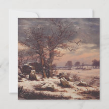Vordingborg en hiver par J.C. Dahl Fine Art