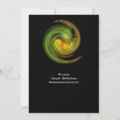 Invitation VORTEX CLAIR jaune clair orange vert noir (Dos)