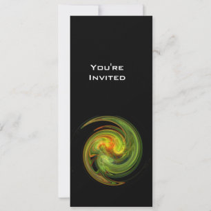 Invitation VORTEX CLAIR jaune clair orange vert noir