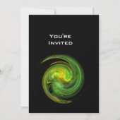 Invitation VORTEX CLAIR jaune clair orange vert noir (Devant)
