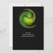 Invitation VORTEX CLAIR jaune clair orange vert noir (Dos)