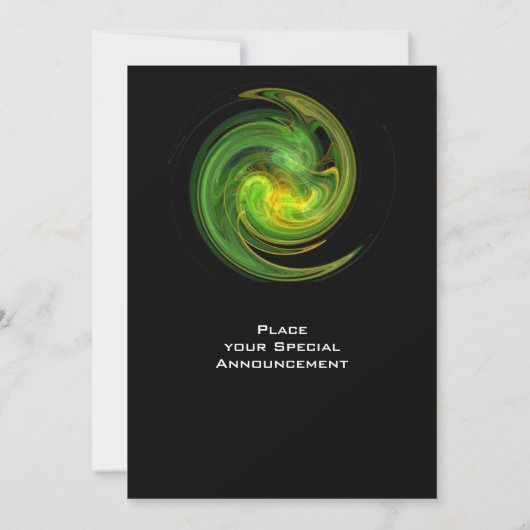Invitation VORTEX CLAIR jaune clair orange vert noir (Dos)