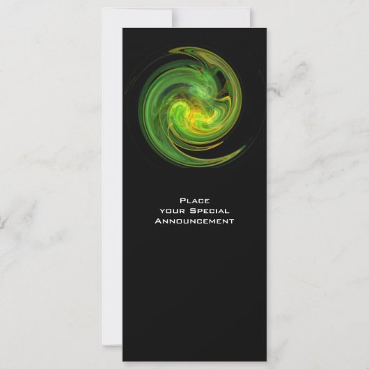 Invitation VORTEX CLAIR jaune clair orange vert noir (Dos)