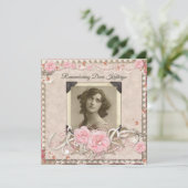 Invitation Vos gemmes d'anges de dentelle de roses de (Debout devant)