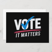 Invitation Vote Élection 2024 Voter Démocrate Politique (Devant / Derrière)