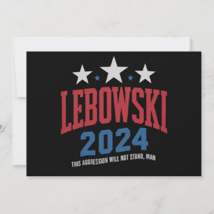 Invitation Vote élection politique drôle Lebowski 2024