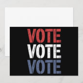 Invitation Vote Politique Électorale Vote Inscription élector (Devant / Derrière)