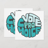 Invitation Vote Pro Choix Art De Mot (Devant / Derrière)