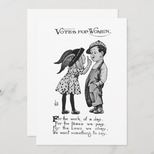 Invitation Votes Pour Les Femmes (Devant / Derrière)