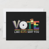 Invitation Votez Comme Ruth Vous A Envoyé Gavel Feminists Lgb (Devant)