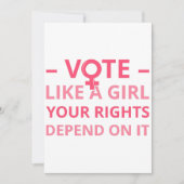 Invitation Votez Comme Une Fille Vos Droits En Dépendent II (Devant)