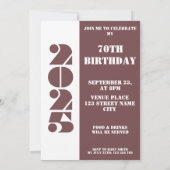 Invitation Votre ancienne année photo 1955 70e anniversaire I (Dos)