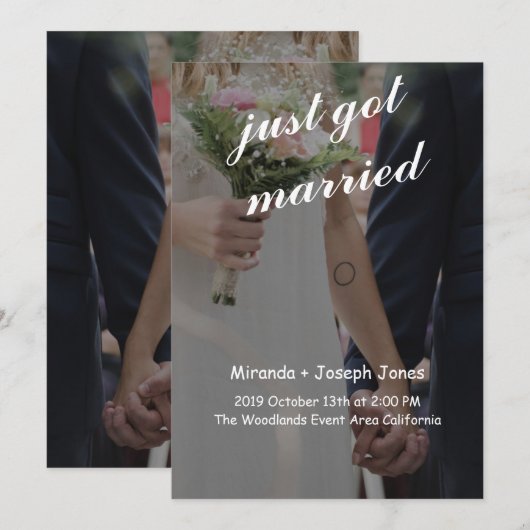 Invitation votre Arrière - plan photo (Devant / Derrière)