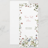 Invitation Votre Baby shower d'aquarelle Fleur sauvage de tex (Devant / Derrière)