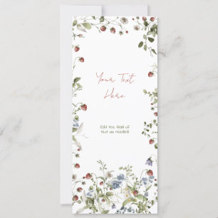 Invitation Votre Baby shower d'aquarelle Fleur sauvage de tex