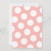 Invitation Votre Baby shower de frontière Polka couleur et bl (Dos)