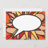 Invitation Votre bulle de message amusante rétro de bande des (Devant)