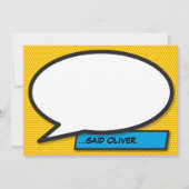 Invitation Votre bulle de message amusante rétro de bande des (Devant)