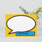 Invitation Votre bulle de message amusante rétro de bande des (Debout devant)