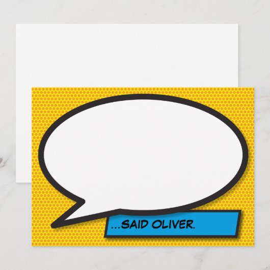 Invitation Votre bulle de message vocale drôle rétro bande de (Devant / Derrière)