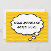 Invitation Votre bulle de pensée de message Amusement Bande d (Devant)