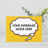Invitation Votre bulle de pensée de message Amusement Bande d (Debout devant)