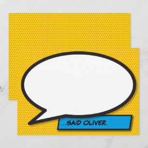 Invitation Votre Bulle de Texte de Message Amusant Livre de B