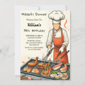 Invitation Votre Chef Bbq Japonais Sushi Hibachi 40e annivers (Devant)