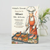 Invitation Votre Chef Bbq Japonais Sushi Hibachi 40e annivers (Debout devant)
