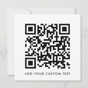 Invitation Votre code QR   Carré blanc minimaliste moderne